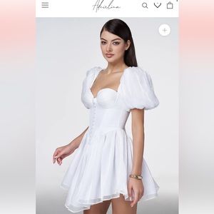 Engagement pictures dress white